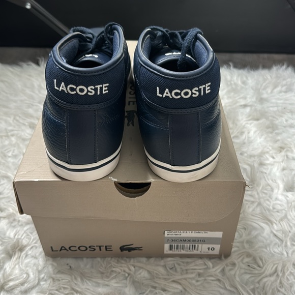 Use like new Lacoste blue high top size 10 - Picture 3 of 3